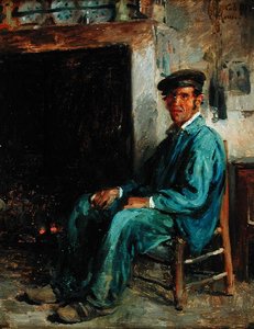 فلاح أمام الموقد ، 1859