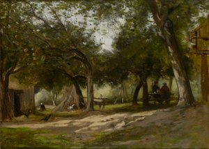منظر طبيعي مع فناء مزرعة ، 1830-1880