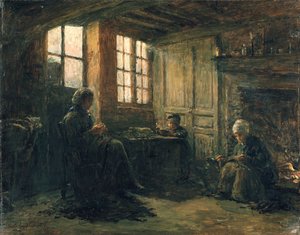 المرأة المتوترة الكتان ، Honfleur ، 1877