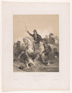 ملك إيطاليا فيكتور عمانويل الثاني في معركة باليسترو لو روي فيكتور عمانويل الثاني (العنوان على الكائن)