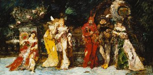 شخصيات على سطح السفينة مع Faust و Mephisto ؛ أرقام على شرفة مع Fauste و Mephisto ، c.1875-1880