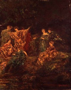 فيت جالانت ، حوالي 1870 (زيت على لوح) بواسطة أدولف جوزيف توماس مونتيسيلي