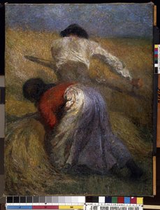 حصاد. لوحة لأدولف توماس جوزيف مونتيسيلي (1824-1886). زيت على قماش. الحجم: 121x92.5 سم. انطباعية. متحف Mikalojus Konstantinas Ciurlionis للفنون الجميلة ، كاوناس ، ليتوانيا
