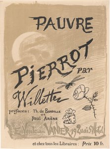 ملصق Pauvre Pierrot بواسطة Adolphe Léon Willette بواسطة أدولف ليون ويليت