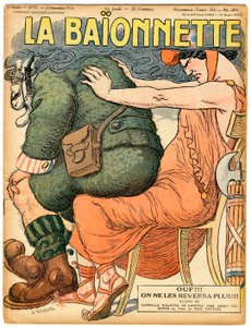 Cover of “” La Baionnette””, Satirical in Colors