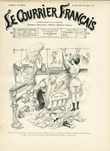 Illustration of Adolphe dit Willette (1857-1926) for the Cover of Le Courrier francais بواسطة أدولف ليون ويليت