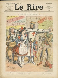 Illustration of Adolphe dit Willette (1857-1926) for the Cover of Le Rire, 07/05/10 - Party Choice - Elections - Marianne بواسطة أدولف ليون ويليت