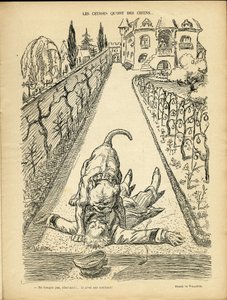Illustration of Adolphe dit Willette (1857-1926) in Le Rire, 27/02/09 - Les ceusses que on des chiens - Architecture Urbanisme, Animals - Dog, Pitt-Bull بواسطة أدولف ليون ويليت
