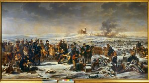 حملة بروسيا وبولندا (1806-1807) "" نابليون الأول (1769-1821) في ساحة معركة إيلاو 9/02/1807 "رسم لأدولف روين (1780-1867) 1807 بواسي سانت ليجيه. قلعة Grosbois