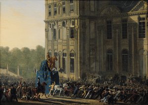 نقل تمثال هنري الرابع (1553-1610) أمام جناح فلورا في متحف اللوفر ، 1818