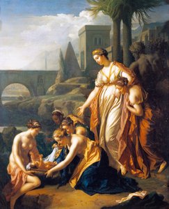 حفظ موسى من الماء ، من قبل Adriaen van der Werff (1659-1722) ، 75x60 سم ، زيت على لوح بواسطة أدريان فان دير ويرف