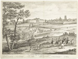منظر لبيثون (الورقة اليسرى) Veue de la Ville de Bethune en Artois (العنوان على الكائن)