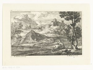 المناظر الطبيعية مع القلعة بواسطة Adam Frans van der Meulen