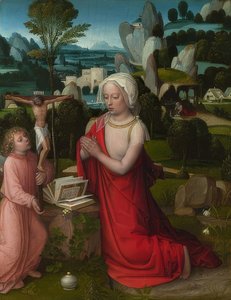 ماريا ماجدالينا في المناظر الطبيعية. حوالي 1520 بواسطة Adriaen Isenbrandt أو Isenbrant