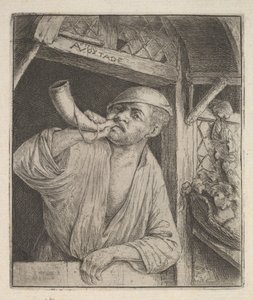 القرن بيكر النفخ ، 1610-1685. بواسطة أدريان جانز. فان أوستاد
