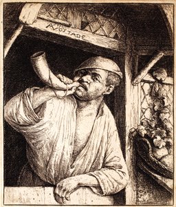 بيكر سبر قرنه ، 1670 بواسطة أدريان جانز. فان أوستاد