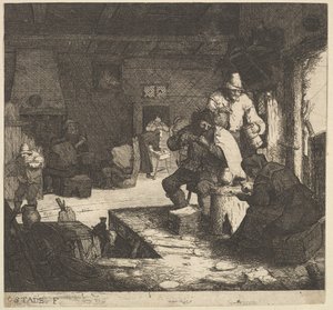 المدخنون في النزل ، 1610-1685. بواسطة أدريان جانز. فان أوستاد