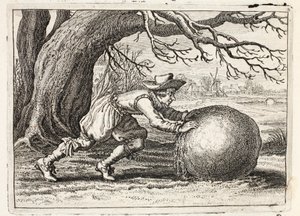 الشرف والفضيلة ، توضيح من "Emblemata of Zinne-werk" بقلم جوهانس دي برون (1589-1658) ، جان جاكوبس شيبر ، أمستردام ، 1661 بواسطة Adriaen Pietersz van de Venne