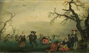 المتزلجين على الجليد بواسطة Adriaen Pietersz van de Venne