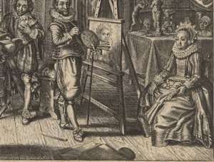 رسام وعارضة أزياء في الاستوديو هوليك (عنوان المسلسل) بواسطة Adriaen Pietersz van de Venne