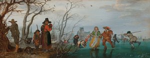 الشتاء (تسلية على الجليد) بواسطة Adriaen Pietersz van de Venne