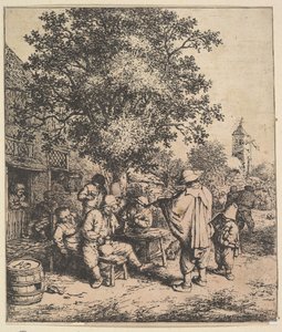 عازف الكمان و Little Organgrinder ، 1610-85. بواسطة أدريان فان أوستاد