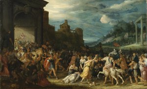 دخول Les Horace في روما - دخول Horatii إلى روما ، بواسطة Stalbemt ، Adriaen ، van (1580-1662). زيت على خشب. الأبعاد: 67 × 109 سم. المتحف الوطني ستوكهولم