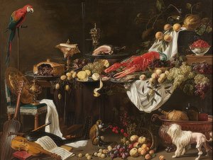 مأدبة لا تزال الحياة. 1644 بواسطة أدريان فان أوترخت