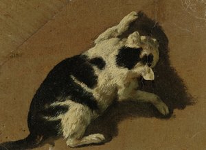 لعب القط (رسم الفرشاة)