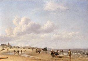 الشاطئ في Scheveningen ، 1658 بواسطة أدريان فان دي فيلدي