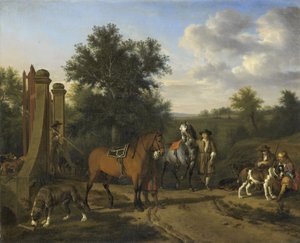 حفلة الصيد ، 1669 بواسطة أدريان فان دي فيلدي