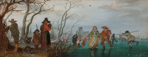 الشتاء (المرح على الجليد). 1625 بواسطة أدريان فان دي فين