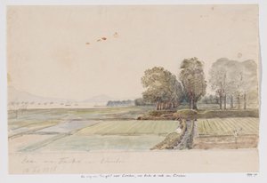 منظر طبيعي مع طريق من Tangkil إلى Cirebon وإطلالة على الطريق (مكان الإرساء) في Cirebon ، West Java