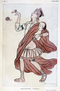 رسم كوميدي لباريري لأندريه أنطوان (1858-1943) ، مخرج فرنسي ، ممثل نظري ومخرج مسرحي - في "Fantasio" من 15/01/1927. بواسطة أدريان باريري