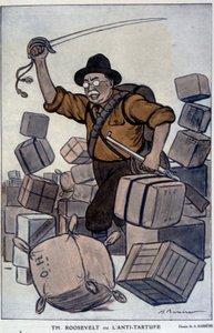 Théodore Roosevelt - بقلم Barrère في "" Fantasio "من 01/09/1915 بواسطة أدريان باريري