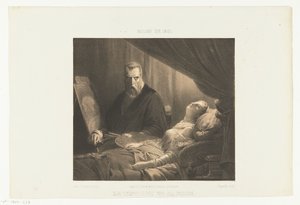 تينتوريتو على فراش موت ابنته Le Tintoret et sa fille (العنوان على الكائن) Salon de 1851 (عنوان السلسلة على الكائن) بواسطة ليون كوجنيت