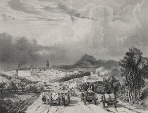 منظر عام لريوم ، أوفرن ، 1829.