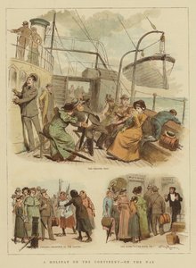 عطلة في القارة ، على الطريق (chromolitho)