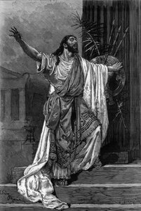 صورة للممثل الكوميدي جان سولي مونيه ديت موني سولي (مونيه سولي) (1841-1916) في دور أوديب عن مقطوعة "أوديب روي" في الكوميديا الفرنسية