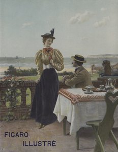 في فيلرز سور مير. غلاف لو فيغارو إيلوستري ، يوليو 1897 بواسطة أدريان مورو