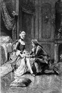 نقش أدريان مورو (1843-1906) يوضح "كانديد" بقلم فرانسوا ماري أرويت ديت فولتير (1694-1778).