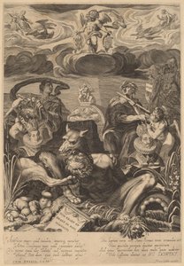 رمزية زواج الإمبراطور فرديناند الثاني وإليانور غونزاغا بواسطة Aegidius Sadeler II