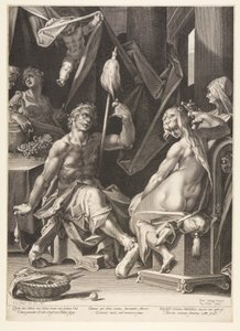 هرقل وأومفيل بواسطة Aegidius Sadeler II