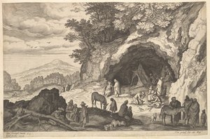 المناظر الطبيعية مع مخيم الغجر ، الثانية بواسطة Aegidius Sadeler II