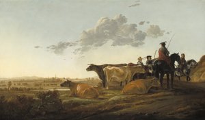 منظر طبيعي مع رعاة ، 1650-52 بواسطة آلبرت كويب
