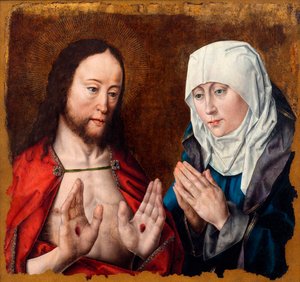 المسيح يظهر لوالدته الجرح في يديه ، ج. 1490. بواسطة أيلبرشت بوتس