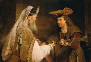 Ahimelech إعطاء سيف جالوت لداود ، 1680s