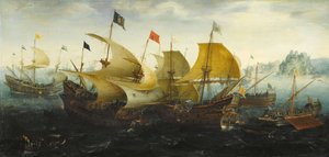 معركة قادس عام 1587 بواسطة Aert van Antum