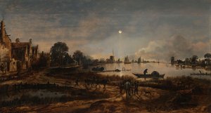 عرض النهر بواسطة Moonlight ، c.1640-50