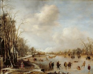 المناظر الطبيعية الشتوية ، 1645 بواسطة Aert van der Neer